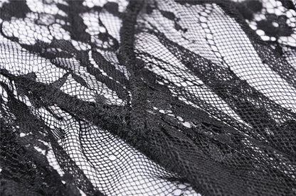 Dark In Love Larissa robe layering piece 100% polyester lace close up detail