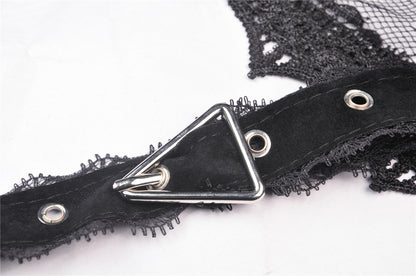 Dark In Love Larissa robe layering piece belt 100% polyester lace