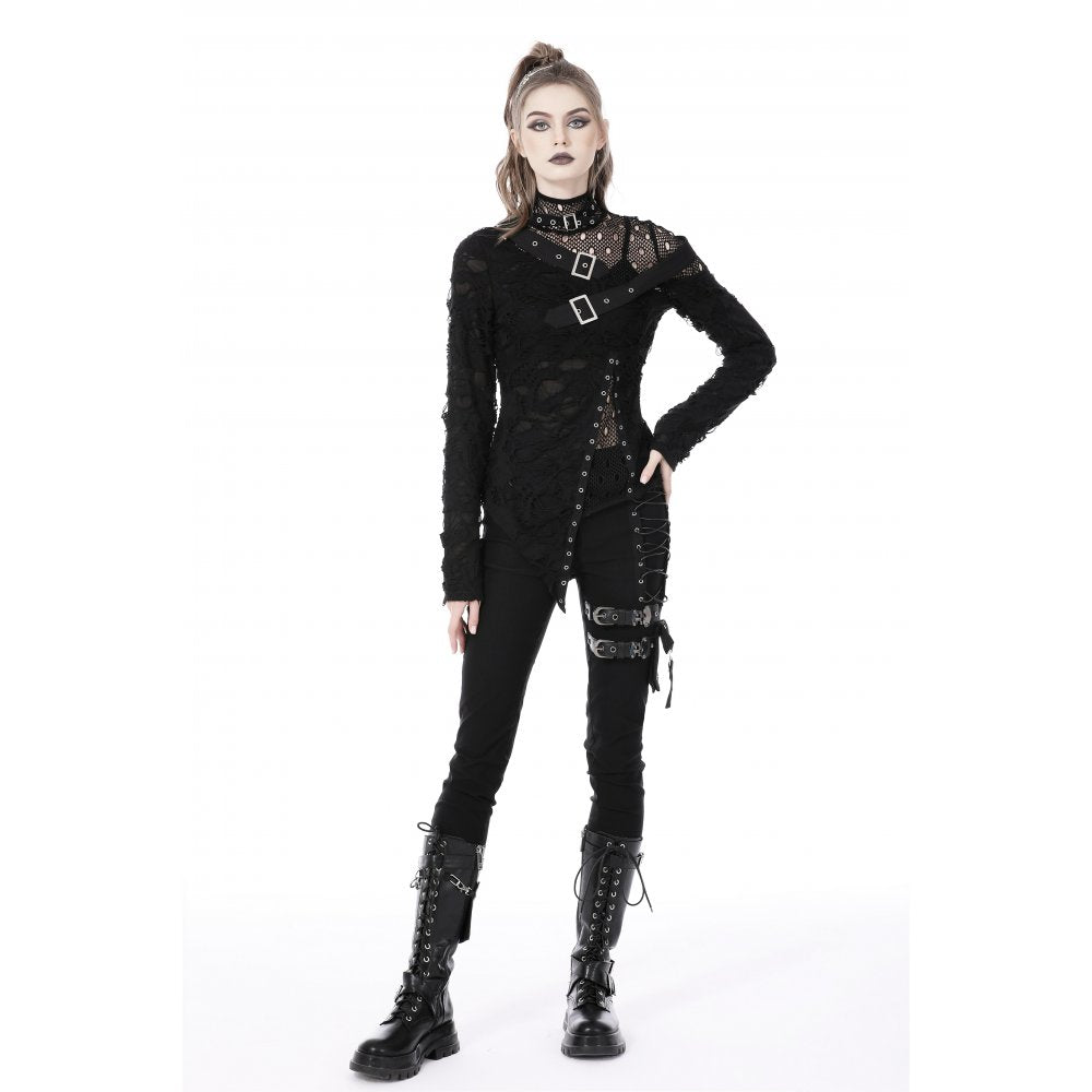 Dark In Love Nola Post Apocalyptic Gothic Top - Kate's Clothing
