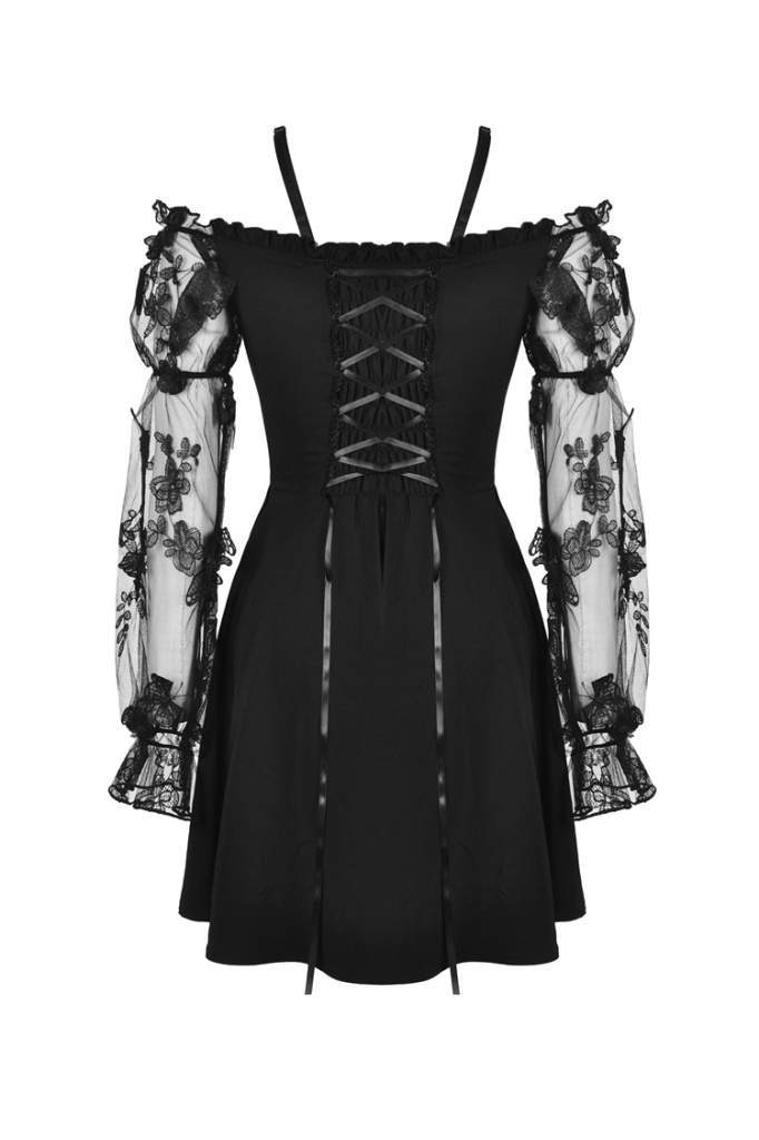 Dark In Love Audelia Bardot Dress - Kate's Clothing