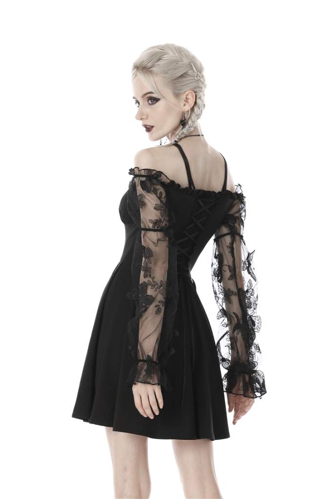 Dark In Love Audelia Bardot Dress - Kate's Clothing