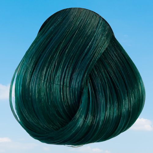 Green semi permanent hair dye swatch - Alpine Green intense deep green La Riche Directions