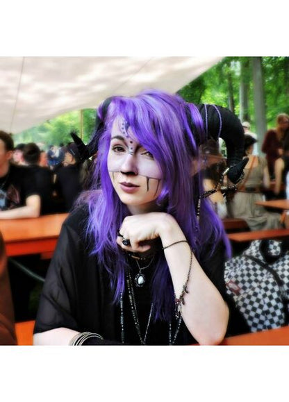 Directions Violet super rich cool-toned purple hair dye colour customer photo for Kate's Clothing