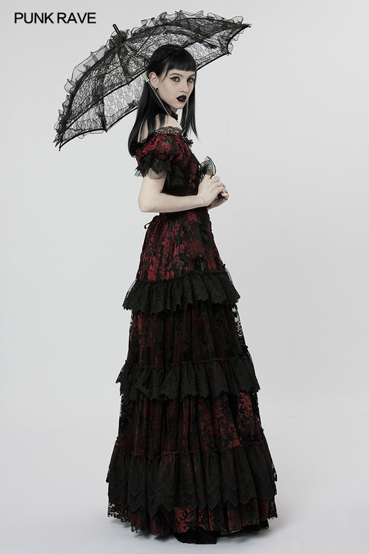 Punk Rave Enya Lace Umbrella - Kate's Clothing