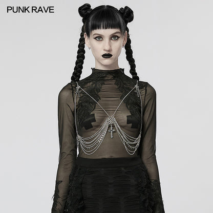 Punk Rave Fauna Chain Harness - Kate's Clothing