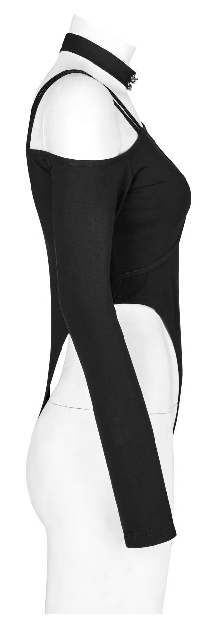 Punk Rave Flora Asymmetric Bodysuit - Kate's Clothing