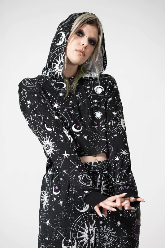 Killstar Galaxy Cropped Hoodie - Kate's Clothing