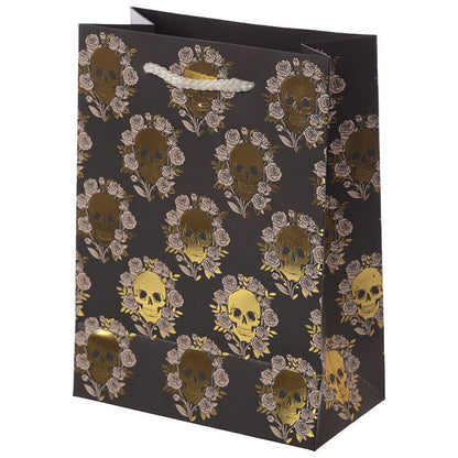 Gothic Gifts Skulls & Roses Medium Gift Bag - Kate's Clothing
