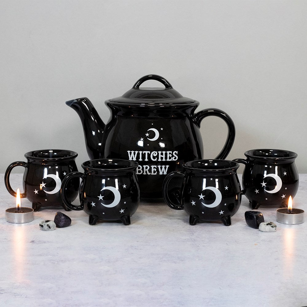 Gothic Gifts Witches Brew Cauldron Tea Set - Kate's Clothing