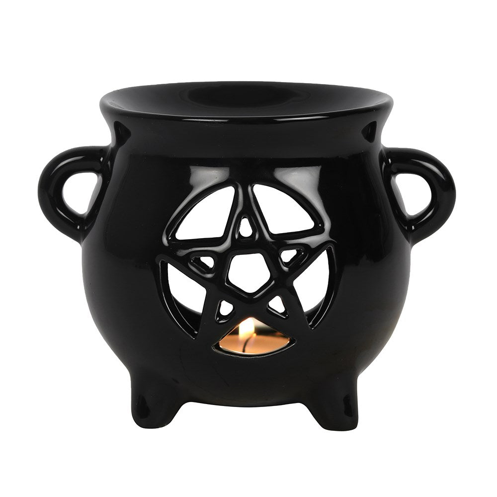 Gothic Gifts Pentagram Cauldron Oil Burner - Kate's Clothing