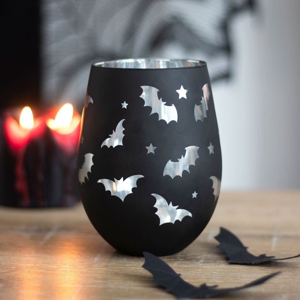 Gothic Gifts Bat Stemless Wine Glass - Kate's Clothing