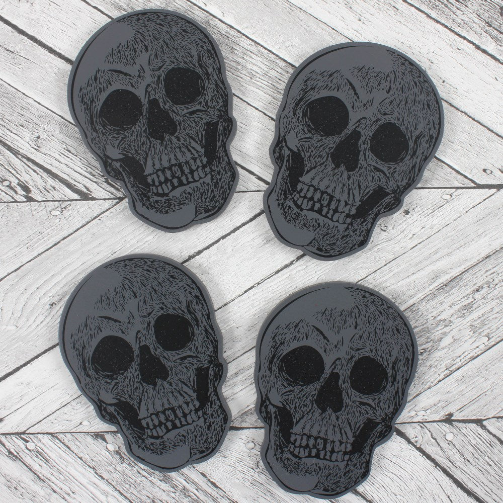 Gothic Gifts Set Of 4 Skull Coasters - Kate's Clothing