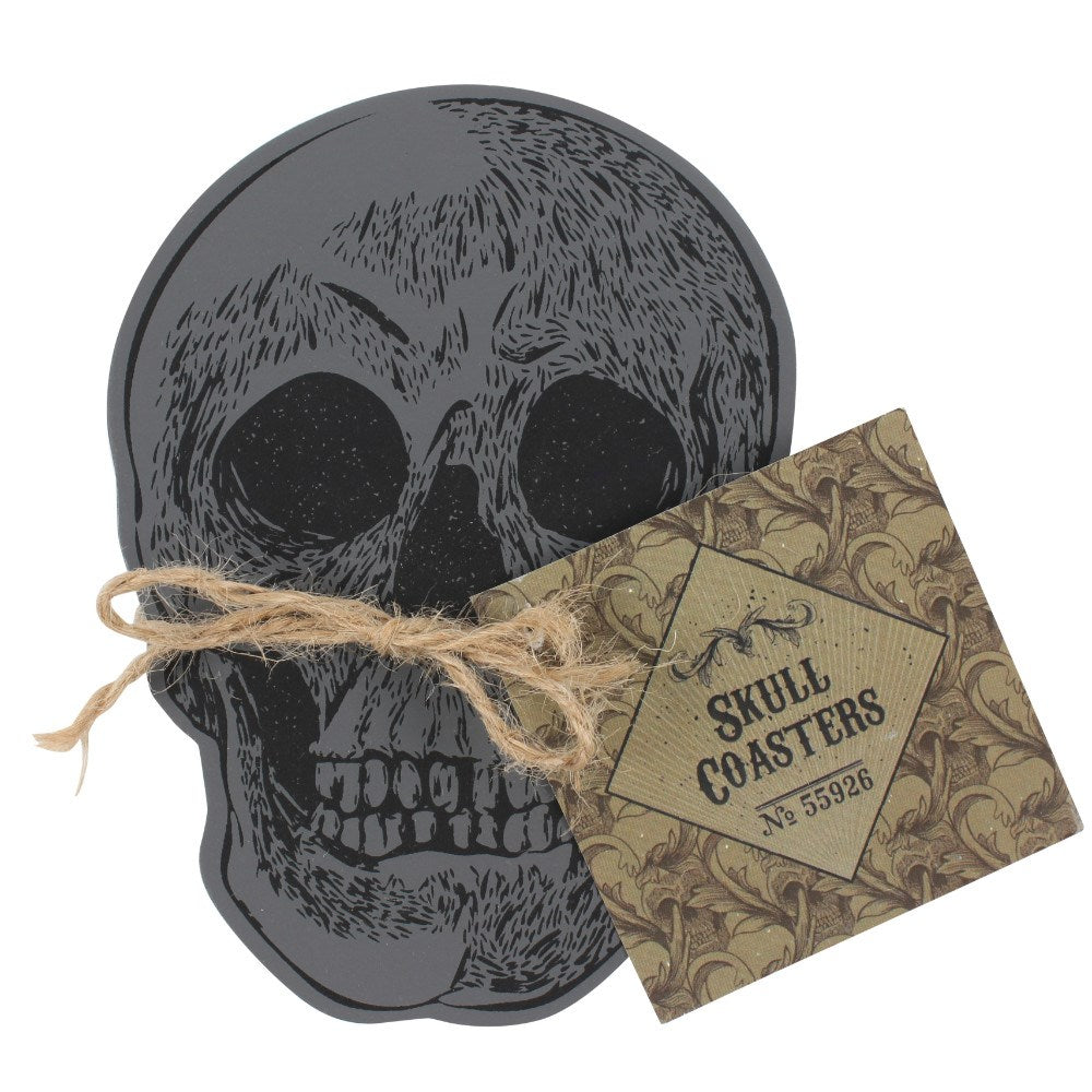 Gothic Gifts Set Of 4 Skull Coasters - Kate's Clothing