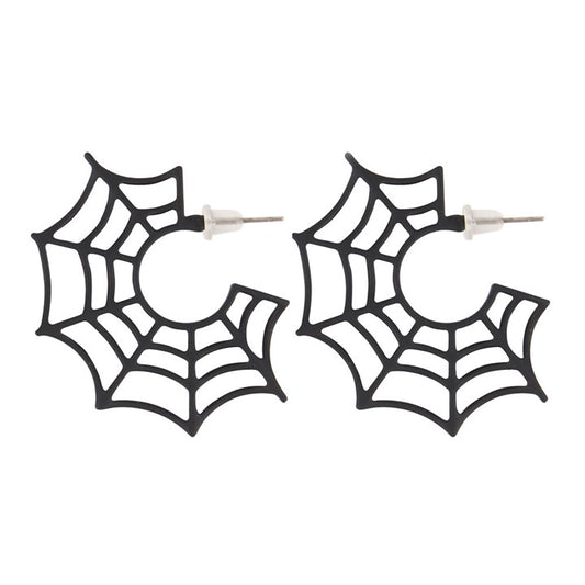 Gothic Gifts Spiderweb Earrings - Kate's Clothing