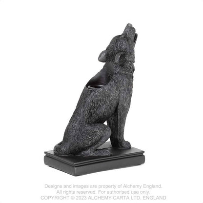 Alchemy Ulula Noctis Wolf Candlestick Holder - Kate's Clothing