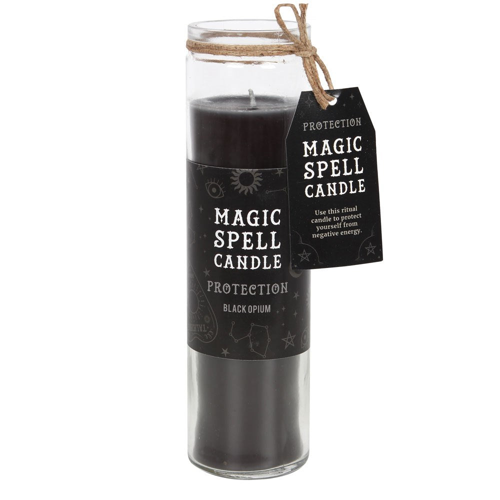 Gothic Gifts Black Opium Protection spell tube candle 7 day prayer opium fragrance