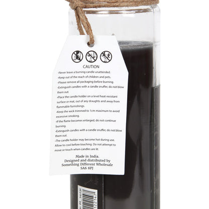 Black Opium Protection candle 70hr burn time paraffin wax by Gothic Gifts