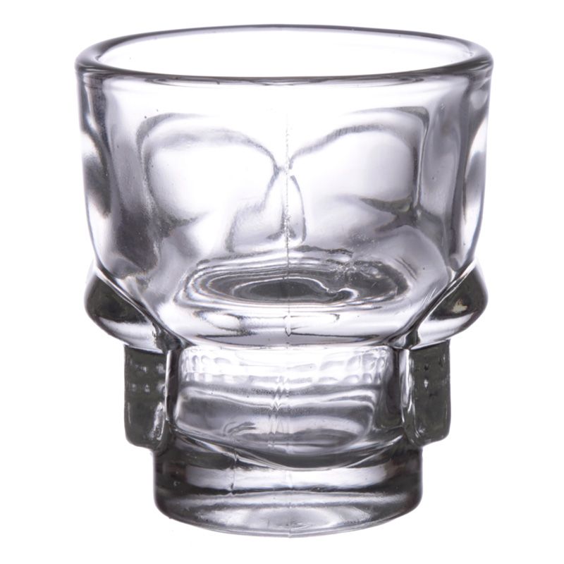 Gothic Gifts skull shot glasses set of 2 sturdy moulded design 5.5cm height