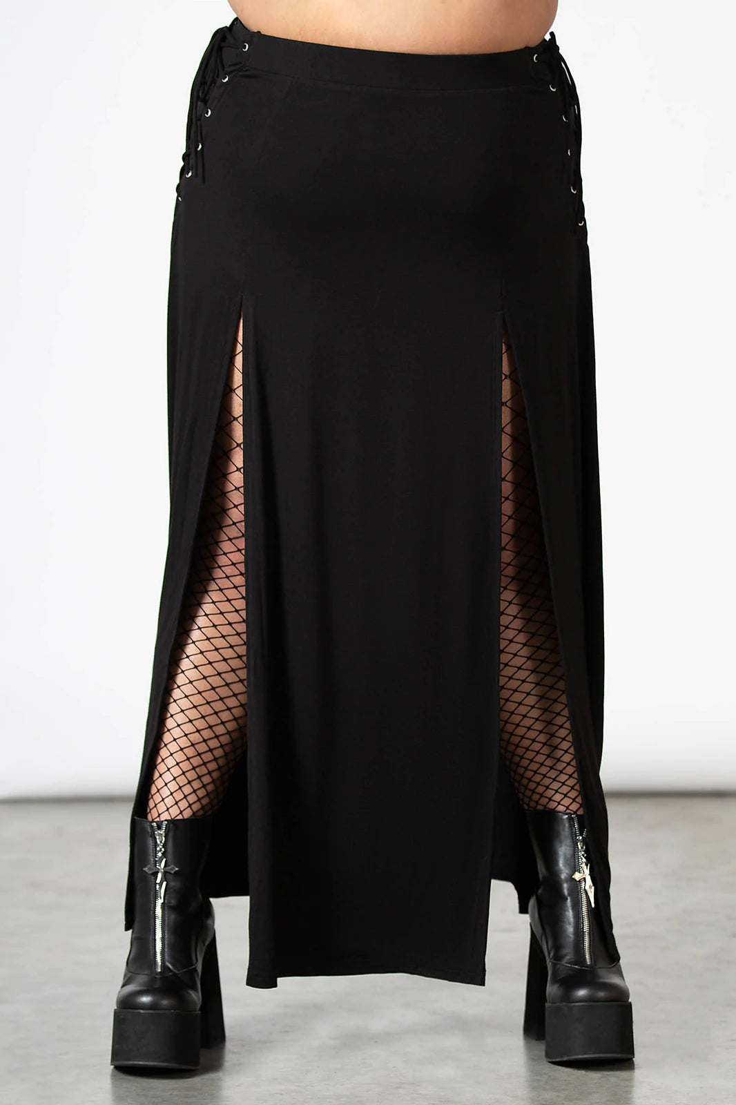 Killstar Hellverina Split Maxi Skirt - Kate's Clothing