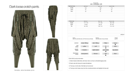 Punk Rave Hayden Relaxed Fit Trousers - Green - Kate's Clothing
