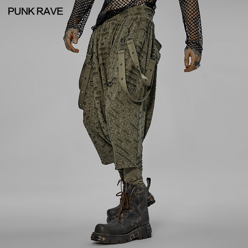 Punk Rave Hayden Relaxed Fit Trousers - Green - Kate's Clothing