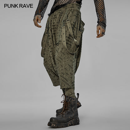 Punk Rave Hayden Relaxed Fit Trousers - Green - Kate's Clothing
