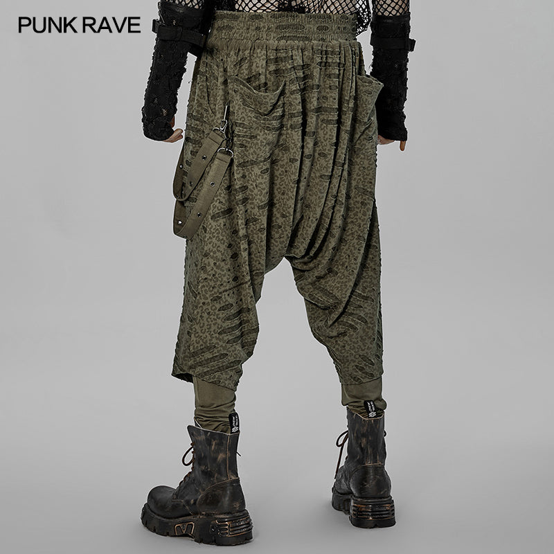 Punk Rave Hayden Relaxed Fit Trousers - Green - Kate's Clothing