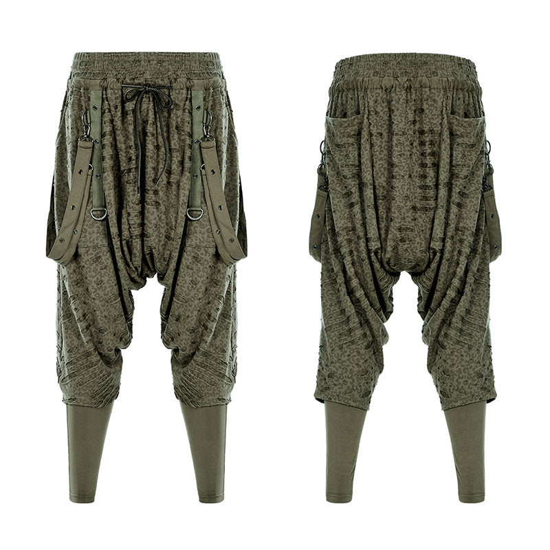 Punk Rave Hayden Relaxed Fit Trousers - Green - Kate's Clothing