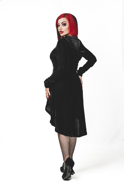 Necessary Evil Hekate Velvet Hoodie With Pockets - Kate's Clothing