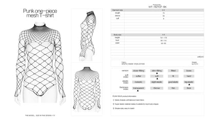 Punk Rave Indira Mesh Top - Black - Kate's Clothing