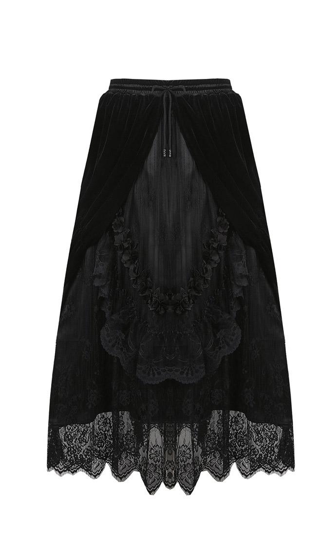 Dark In Love Arabella Black Maxi Skirt - Kate's Clothing