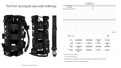 Punk Rave Leto Water Bottle Holder - Kate's Clothing