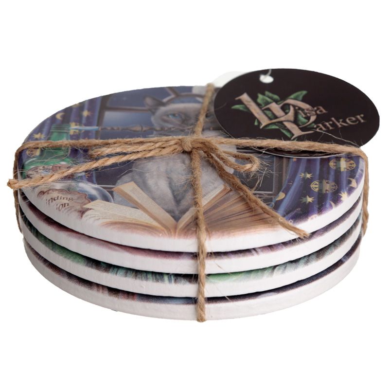 Gothic Gifts Magical Cats Set Of 4 Coasters - Kate's Clothing