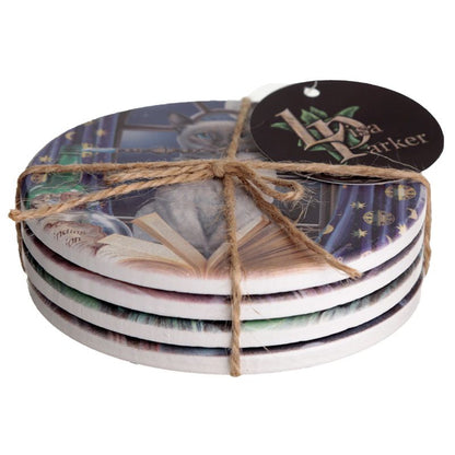 Gothic Gifts Magical Cats Set Of 4 Coasters - Kate's Clothing