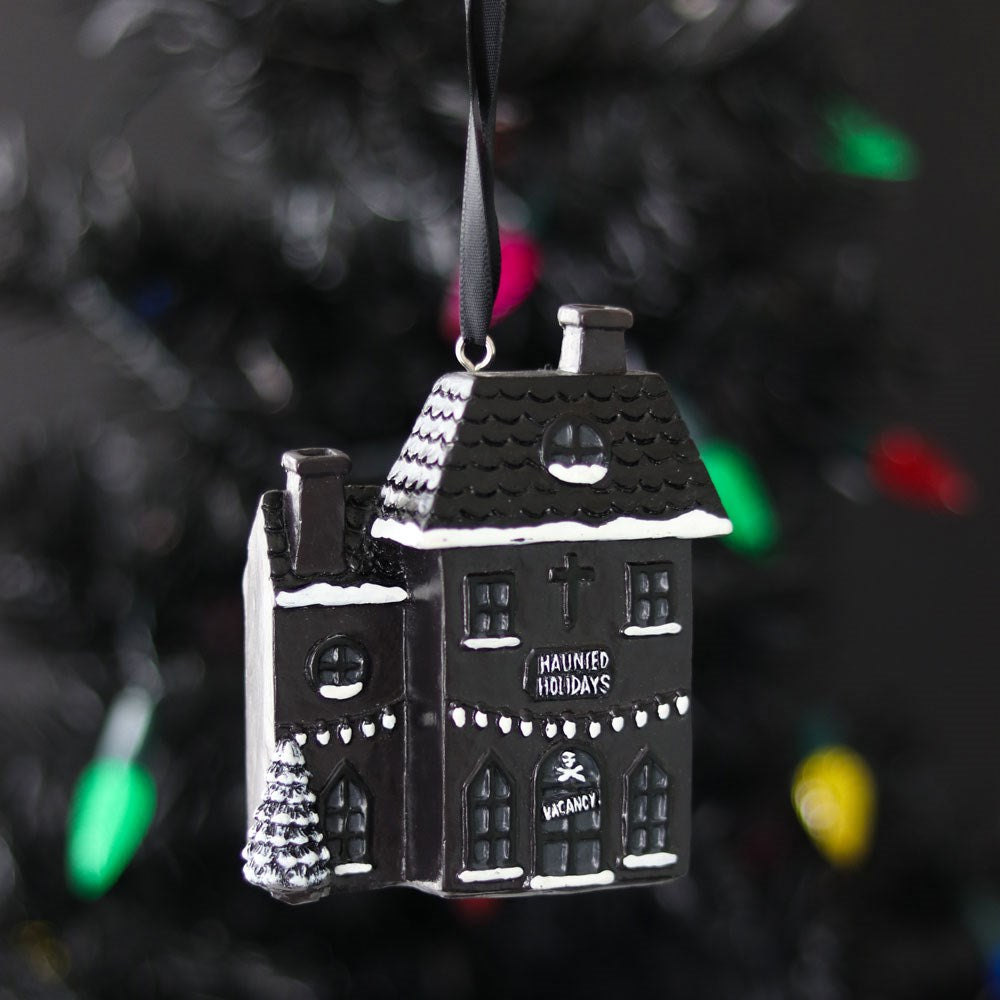 Gothic Gifts Haunted Holiday House Resin Christmas Decoration - Kate's Clothing
