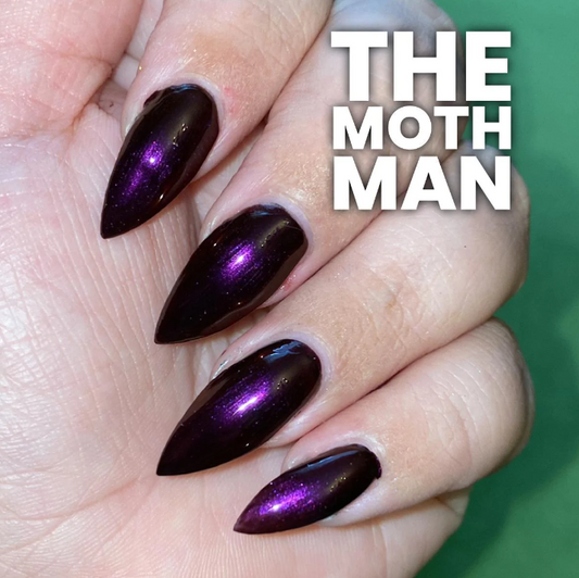 The Mothman purple nail polish maximum visual impact by Radioactive Unicorn