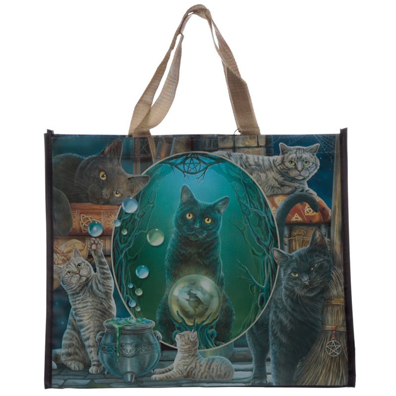 Gothic Gifts Magic Cat Montage Reusable Shopping Bag - Kate's Clothing