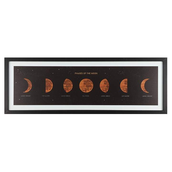 Gothic Gifts Framed Moon Phases Print - Kate's Clothing