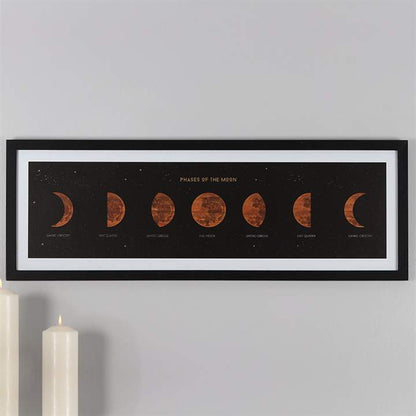 Gothic Gifts Framed Moon Phases Print - Kate's Clothing