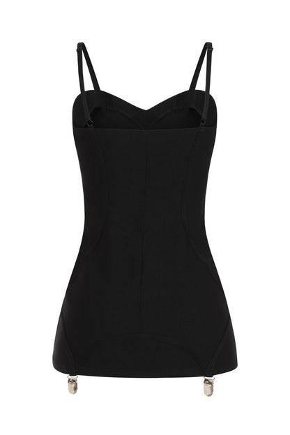 Necessary Evil Isis Mini Suspender Dress - Kate's Clothing