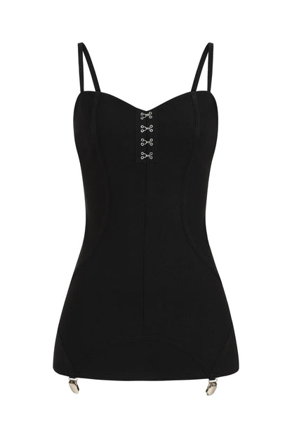 Necessary Evil Isis Mini Suspender Dress - Kate's Clothing