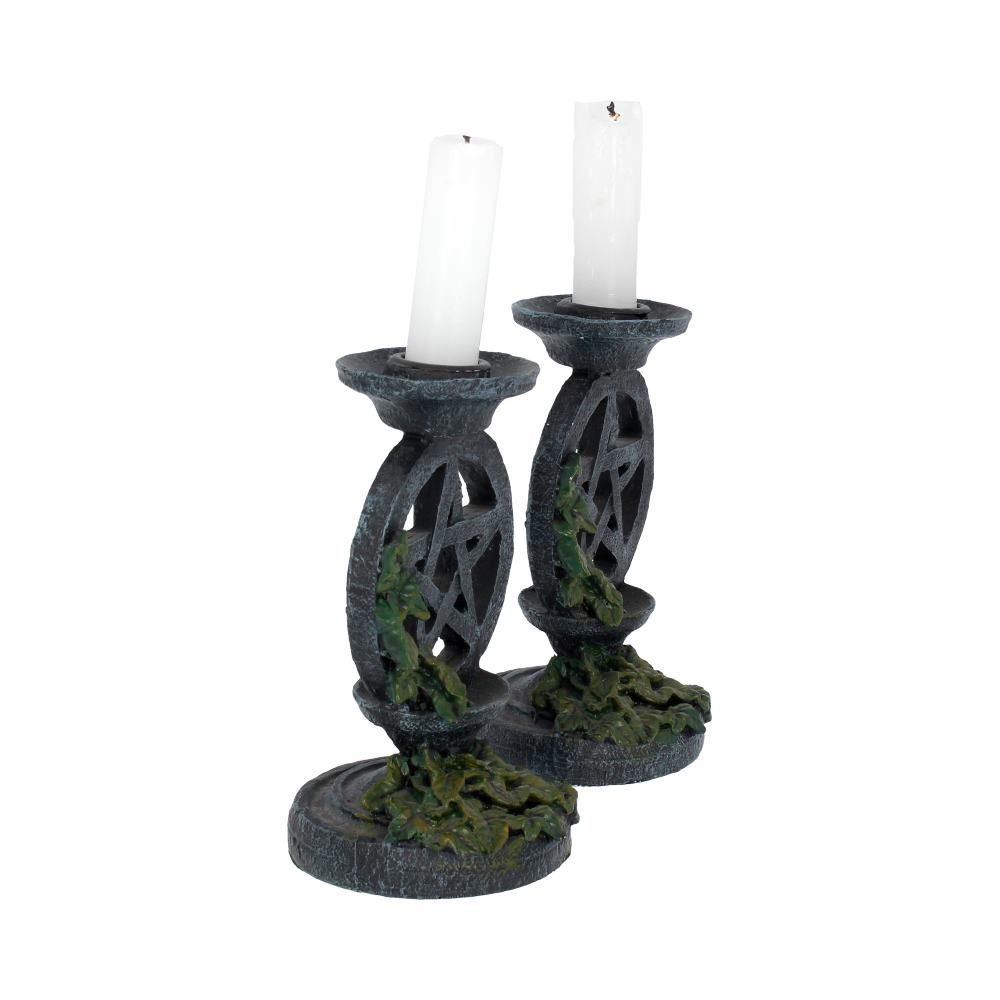 Nemesis Now Aged Pentagram Candlesticks Pair - Kate's Clothing