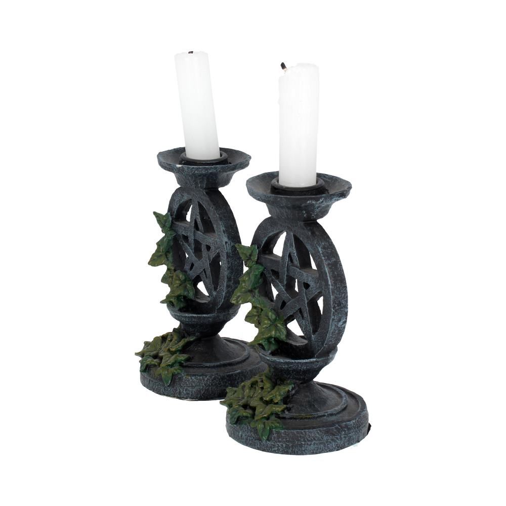 Nemesis Now Aged Pentagram Candlesticks Pair - Kate's Clothing