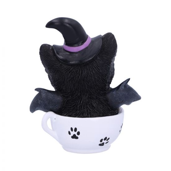 Nemesis Now Kit-Tea cute black cat in teacup with paw prints resin ornament
