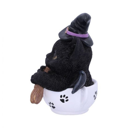 Kit-Tea witchy kitten ornament pointed hat broom by Nemesis Now