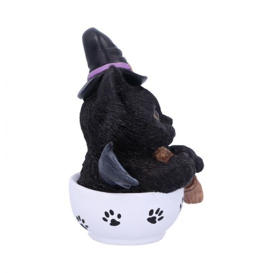 Kit-Tea ornament witchy kitty bat wings hand-painted by Nemesis Now