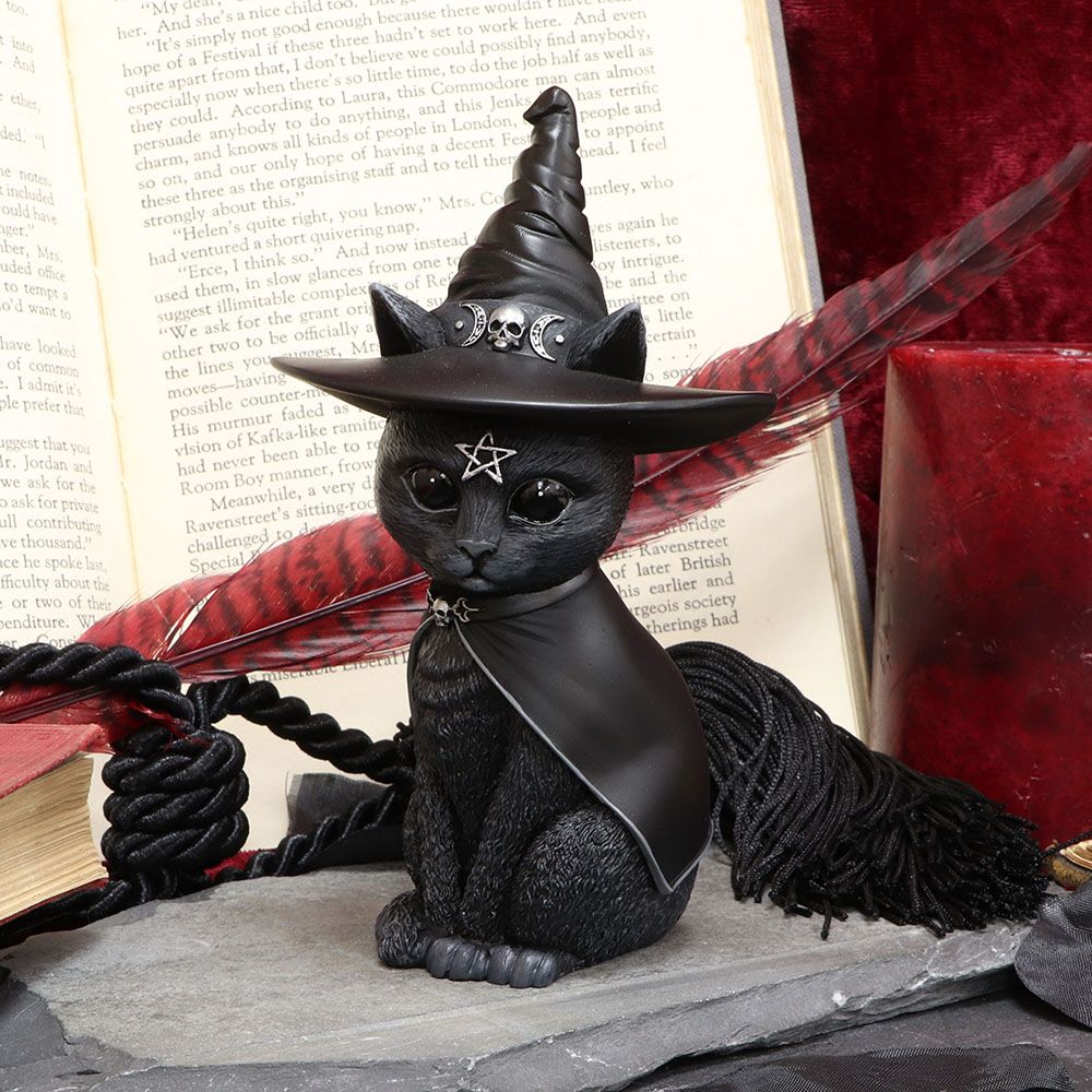 Nemesis Now Purrah Cat hand-painted resin occult figurine gothic home decor