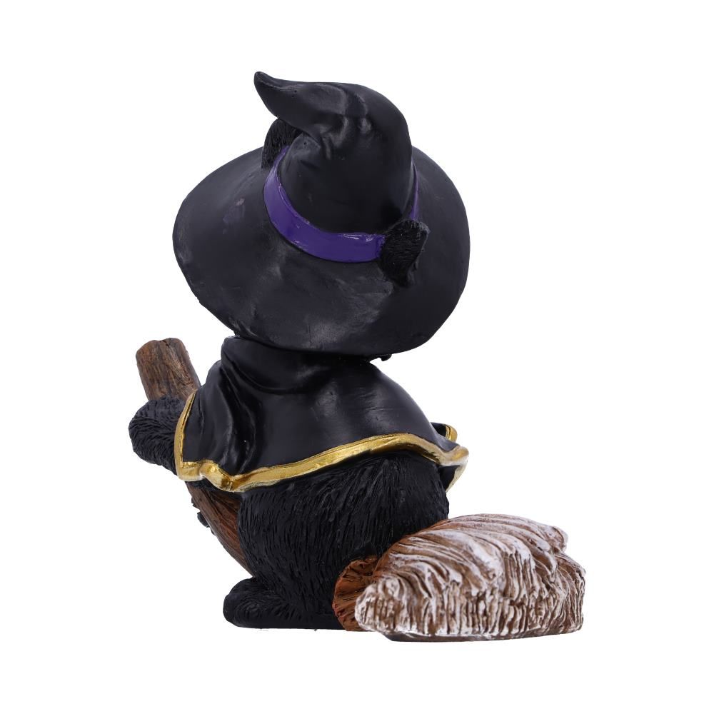 Coven Keepers Tabitha witchy kitten with broom by Nemesis Now 11cm