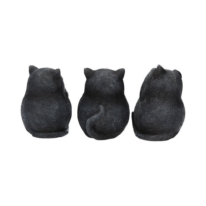 Nemesis Now Three Wise Fat Cats pawsome rotund kitties polyresin figurines