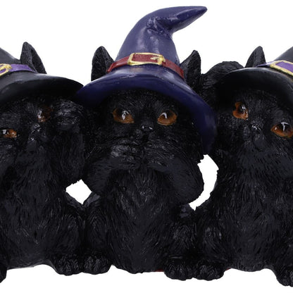 Nemesis Now Three Wise Cats incredibly cute witchy black cat ornaments
